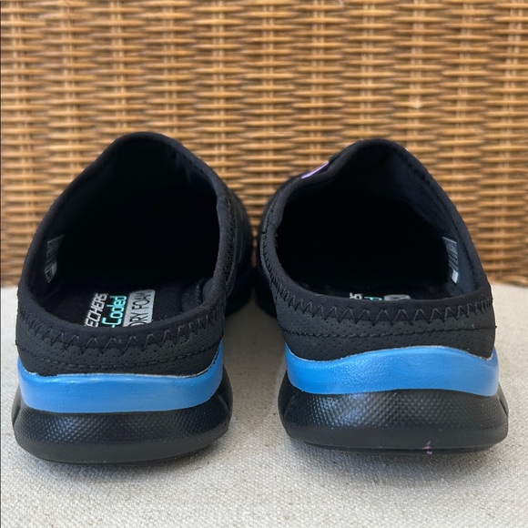 Skechers Sport Air Streamer Slip On Women’s Mule Sneaker Black Purple Size 7.5 - Picture 4 of 8